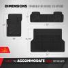 imageMotor Trend FlexTough Advanced Beige Rubber Car Floor Mats  Heavy Duty Trim to Fit All Weather Floor Mats for Cars Truck SUV  Automotive Car Interior Floor Liner Protection  Universal FitBlack