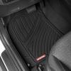 imageMotor Trend FlexTough Performance All Weather Rubber Car Floor Mats  3 Piece Floor Mats Automotive Liners for Cars Truck SUV HeavyDuty Waterproof Black