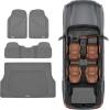 imageMotor Trend FlexTough Performance All Weather Rubber Car Floor Mats with Cargo Liner  Full Set Front ampamp Rear Odorless Floor Mats for Cars Truck SUV BPAFree Automotive Floor Mats GrayGray
