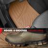 imageMotor Trend FlexTough Performance All Weather Rubber Car Floor Mats with Cargo Liner  Full Set Front ampamp Rear Odorless Floor Mats for Cars Truck SUV BPAFree Automotive Floor Mats GrayBeige Tan