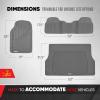 imageMotor Trend FlexTough Performance All Weather Rubber Car Floor Mats with Cargo Liner  Full Set Front ampamp Rear Odorless Floor Mats for Cars Truck SUV BPAFree Automotive Floor Mats GrayGray