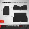 imageMotor Trend FlexTough Performance All Weather Rubber Car Floor Mats with Cargo Liner  Full Set Front ampamp Rear Odorless Floor Mats for Cars Truck SUV BPAFree Automotive Floor Mats GrayBlack  Cargo