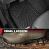 imageMotor Trend FlexTough Performance All Weather Rubber Car Floor Mats with Cargo Liner  Full Set Front ampamp Rear Odorless Floor Mats for Cars Truck SUV BPAFree Automotive Floor Mats GrayBlack  Cargo