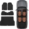 imageMotor Trend FlexTough Performance All Weather Rubber Car Floor Mats with Cargo Liner  Full Set Front ampamp Rear Odorless Floor Mats for Cars Truck SUV BPAFree Automotive Floor Mats GrayBlack  Cargo