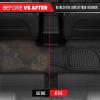 imageMotor Trend Premium FlexTough Deep Dish Rear Rubber Floor Mat Liners Heavy Duty AllWeather Universal Fit TrimToFit Floor Mats for Cars Sedans Trucks SUVs Durable ampamp Easy To Clean Car Mats  BlackBlack
