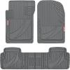 imageMotor Trend FlexTough Advanced Beige Rubber Car Floor Mats  Heavy Duty Trim to Fit All Weather Floor Mats for Cars Truck SUV  Automotive Car Interior Floor Liner Protection  Universal FitGray