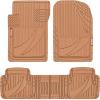 imageMotor Trend FlexTough Advanced Beige Rubber Car Floor Mats  Heavy Duty Trim to Fit All Weather Floor Mats for Cars Truck SUV  Automotive Car Interior Floor Liner Protection  Universal FitBeige