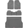 imageMotor Trend FlexTough Performance All Weather Rubber Car Floor Mats with Cargo Liner  Full Set Front ampamp Rear Odorless Floor Mats for Cars Truck SUV BPAFree Automotive Floor Mats GrayGray
