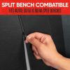 imageBDK OmniFit Seat Covers for Cars TwoTone Gray Car Full Set with Hooded Split Bench Cover Interior Accessories Automotive