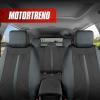 imageBDK OmniFit Seat Covers for Cars TwoTone Gray Car Full Set with Hooded Split Bench Cover Interior Accessories Automotive