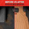 imageMotor Trend  MT921BG Flextough Tortoise  Heavy Duty Rubber Floor Mats for Car SUV Van ampamp Truck  All Weather Protection  Deep Dish Tan BeigeBeige