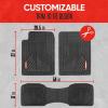imageMotor Trend AdventureMax Car Floor Mats Full Set  Durable Rubber Floor Mats for Cars with Debris Capture Grooves All Weather Interior Protection for Front and Rear with NonSlip Backing Black
