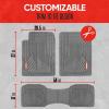 imageMotor Trend AdventureMax Car Floor Mats Full Set  Durable Rubber Floor Mats for Cars with Debris Capture Grooves All Weather Interior Protection for Front and Rear with NonSlip Backing Gray