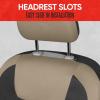 imageMotor Trend BlueBlack Waterproof Seat Covers for Front Seats  Premium Neoprene Blue Seat Covers Car Seat Protectors with Removable Headrest Interior Covers for Auto Truck Van SUV Seat ProtectionBeige Front Seats