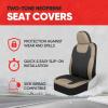imageMotor Trend BlueBlack Waterproof Seat Covers for Front Seats  Premium Neoprene Blue Seat Covers Car Seat Protectors with Removable Headrest Interior Covers for Auto Truck Van SUV Seat ProtectionBeige Front Seats  Black Mats