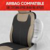 imageMotor Trend BlueBlack Waterproof Seat Covers for Front Seats  Premium Neoprene Blue Seat Covers Car Seat Protectors with Removable Headrest Interior Covers for Auto Truck Van SUV Seat ProtectionBeige Front Seats