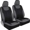 imageMotor Trend BlueBlack Waterproof Seat Covers for Front Seats  Premium Neoprene Blue Seat Covers Car Seat Protectors with Removable Headrest Interior Covers for Auto Truck Van SUV Seat ProtectionGray Front Black Rear