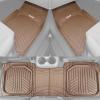 imageMotor Trend FlexTough Black Floor Mats for Cars ampamp Cargo Mat Full Set  All Weather Front ampamp Rear Rubber Automotive Floor Mats ampamp Cargo Liner for SUV Car ampamp Van  Interior Trunk Mat ampamp Floors CoverBeige
