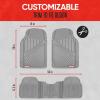 imageMotor Trend FlexTough Performance All Weather Rubber Car Floor Mats  3 Piece Floor Mats Automotive Liners for Cars Truck SUV HeavyDuty Waterproof BeigeGray