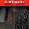 imageMotor Trend FlexTough Performance All Weather Rubber Car Floor Mats  3 Piece Floor Mats Automotive Liners for Cars Truck SUV HeavyDuty Waterproof BeigeBlack