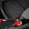 imageMotor Trend FlexTough Performance All Weather Rubber Car Floor Mats  3 Piece Floor Mats Automotive Liners for Cars Truck SUV HeavyDuty Waterproof BeigeSolid Black