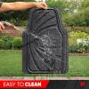 imageMotor Trend FlexTough Performance All Weather Rubber Car Floor Mats  3 Piece Floor Mats Automotive Liners for Cars Truck SUV HeavyDuty Waterproof BeigeSolid Black