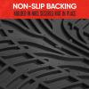 imageMotor Trend Grand Prix Tire Tread Rubber Car Floor Mats for Autos SUV Truck ampamp Van  AllWeather Waterproof Protection Front Seat Liners Trim To Fit Most VehiclesBlackBlack