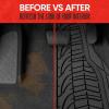 imageMotor Trend Grand Prix Tire Tread Rubber Car Floor Mats for Autos SUV Truck ampamp Van  AllWeather Waterproof Protection Front Seat Liners Trim To Fit Most VehiclesBlackBlack