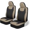 imageMotor Trend BlueBlack Waterproof Seat Covers for Front Seats  Premium Neoprene Blue Seat Covers Car Seat Protectors with Removable Headrest Interior Covers for Auto Truck Van SUV Seat ProtectionBeige Front Seats