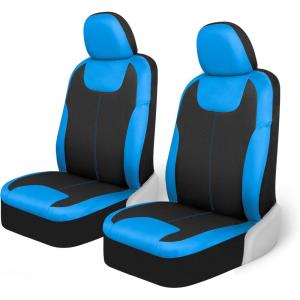 imageMotor Trend BlueBlack Waterproof Seat Covers for Front Seats  Premium Neoprene Blue Seat Covers Car Seat Protectors with Removable Headrest Interior Covers for Auto Truck Van SUV Seat ProtectionBlue Front Seats