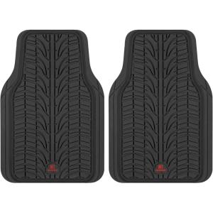 imageMotor Trend Grand Prix Tire Tread Rubber Car Floor Mats for Autos SUV Truck ampamp Van  AllWeather Waterproof Protection Front Seat Liners Trim To Fit Most VehiclesBlackBlack