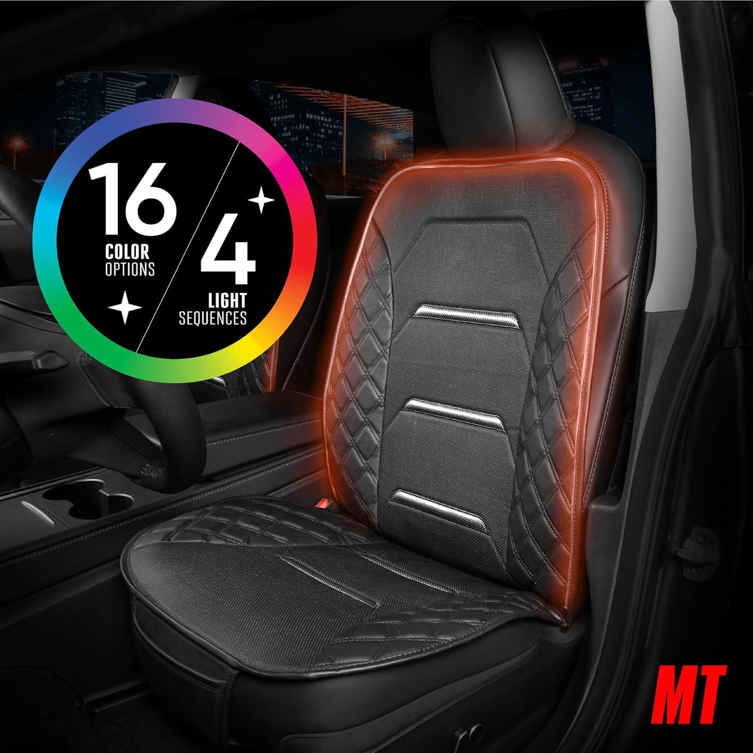 imageMotor Trend LED Car Lights Up Multi Color Seat Protector for Cars SUV Truck with Auto Interior Lights1pc Seat Cover