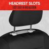 imageMotor Trend Black Cloth Car Seat Covers for Front Seats  Premium Automotive Bucket Seat Covers Made for Vehicles with Removable Headrests Interior Covers for Car Truck Van SUV Seat ProtectorClassic Black Front Seats