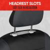 imageMotor Trend Black Cloth Car Seat Covers for Front Seats  Premium Automotive Bucket Seat Covers Made for Vehicles with Removable Headrests Interior Covers for Car Truck Van SUV Seat ProtectorCharcoalBlack Combo
