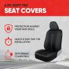 imageMotor Trend Black Cloth Car Seat Covers for Front Seats  Premium Automotive Bucket Seat Covers Made for Vehicles with Removable Headrests Interior Covers for Car Truck Van SUV Seat ProtectorCharcoalBlack Combo