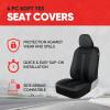 imageMotor Trend Black Cloth Car Seat Covers for Front Seats  Premium Automotive Bucket Seat Covers Made for Vehicles with Removable Headrests Interior Covers for Car Truck Van SUV Seat ProtectorCharcoalGray Combo