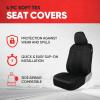 imageMotor Trend Black Cloth Car Seat Covers for Front Seats  Premium Automotive Bucket Seat Covers Made for Vehicles with Removable Headrests Interior Covers for Car Truck Van SUV Seat ProtectorClassic Black Front Seats