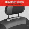 imageMotor Trend Black Cloth Car Seat Covers for Front Seats  Premium Automotive Bucket Seat Covers Made for Vehicles with Removable Headrests Interior Covers for Car Truck Van SUV Seat ProtectorBlack Front Seats