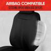 imageMotor Trend Black Cloth Car Seat Covers for Front Seats  Premium Automotive Bucket Seat Covers Made for Vehicles with Removable Headrests Interior Covers for Car Truck Van SUV Seat ProtectorClassic Black Front Seats