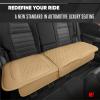 imageMotor Trend Car Seat Cushion 2 Pack  Diamond Stitched Faux Leather Seat Covers for Cars Trucks SUV Black Padded Car Seat Covers with Storage Pockets Premium Automotive Seat Covers for Front SeatsBeige