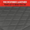 imageMotor Trend Car Seat Cushion 2 Pack  Diamond Stitched Faux Leather Seat Covers for Cars Trucks SUV Black Padded Car Seat Covers with Storage Pockets Premium Automotive Seat Covers for Front SeatsGray
