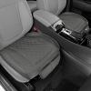 imageMotor Trend Car Seat Cushion 2 Pack  Diamond Stitched Faux Leather Seat Covers for Cars Trucks SUV Black Padded Car Seat Covers with Storage Pockets Premium Automotive Seat Covers for Front SeatsGray