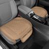 imageMotor Trend Car Seat Cushion 2 Pack  Diamond Stitched Faux Leather Seat Covers for Cars Trucks SUV Black Padded Car Seat Covers with Storage Pockets Premium Automotive Seat Covers for Front SeatsBeige