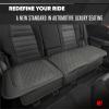 imageMotor Trend Car Seat Cushion 2 Pack  Diamond Stitched Faux Leather Seat Covers for Cars Trucks SUV Black Padded Car Seat Covers with Storage Pockets Premium Automotive Seat Covers for Front SeatsGray