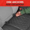 imageMotor Trend Car Seat Cushion 2 Pack  Diamond Stitched Faux Leather Seat Covers for Cars Trucks SUV Black Padded Car Seat Covers with Storage Pockets Premium Automotive Seat Covers for Front SeatsBlack