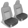 imageMotor Trend Car Seat Cushion 2 Pack  Diamond Stitched Faux Leather Seat Covers for Cars Trucks SUV Black Padded Car Seat Covers with Storage Pockets Premium Automotive Seat Covers for Front SeatsBlack