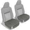 imageMotor Trend Car Seat Cushion 2 Pack  Diamond Stitched Faux Leather Seat Covers for Cars Trucks SUV Black Padded Car Seat Covers with Storage Pockets Premium Automotive Seat Covers for Front SeatsGray