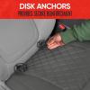 imageMotor Trend Car Seat Cushion 2 Pack  Diamond Stitched Faux Leather Seat Covers for Cars Trucks SUV Black Padded Car Seat Covers with Storage Pockets Premium Automotive Seat Covers for Front SeatsGray