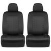 imageMotor Trend GrandPrix Seat Covers for Cars 2Pack Gray Tire Tread Embossed Car Seat Covers for Front Seats Automotive Interior Covers for Car Truck Van SUVBlack
