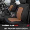 imageMotor Trend GrandPrix Seat Covers for Cars 2Pack Gray Tire Tread Embossed Car Seat Covers for Front Seats Automotive Interior Covers for Car Truck Van SUVBeige